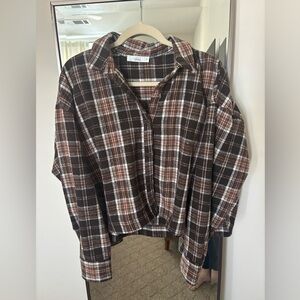 TALULAH Brown and White Plaid